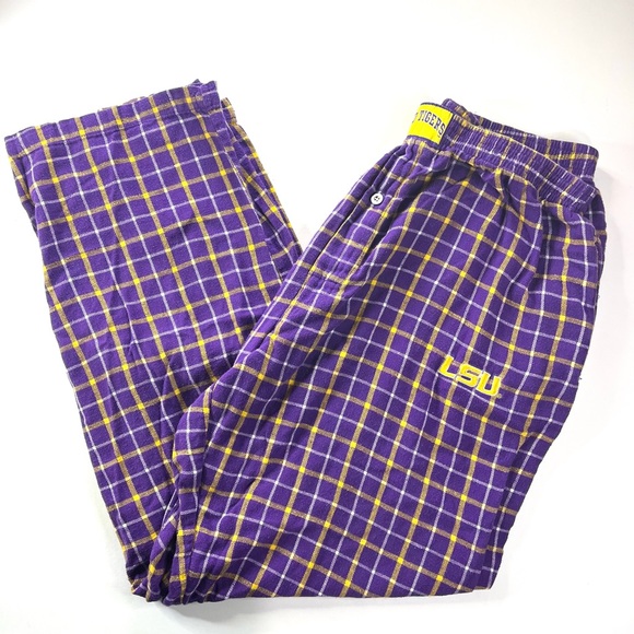 LSU Tigers Plaid Pajama Pants Sleepwear Men’s XL - Picture 1 of 5